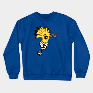 Hoopoe eating a worm Crewneck Sweatshirt